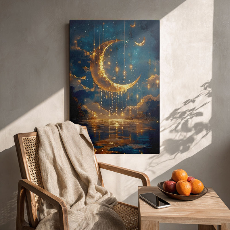 Cadre tendu «Enchanted Moon», 24 * 16 pouces (60 * 40 * 2cm)