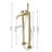3-Handle Freestanding Floor Mount Roman Industrial Style Tub Faucet Bathtub Filler With Hand Shower-103530668