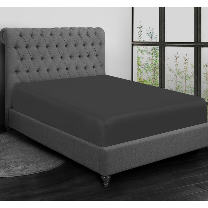 Microfiber Flatweave Fitted Sheet, Double (4'6)