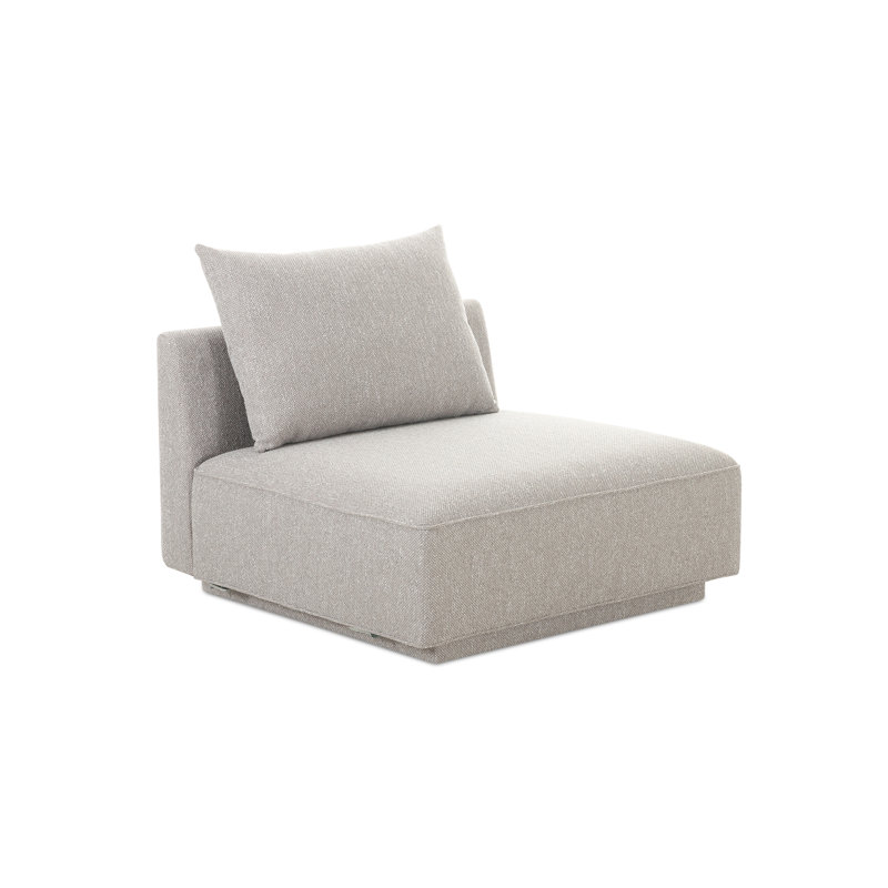 ROSELLO SLIPPER CHAIR, Novax White Boucle, 30" H x 37.75" W x 37.75" D, No