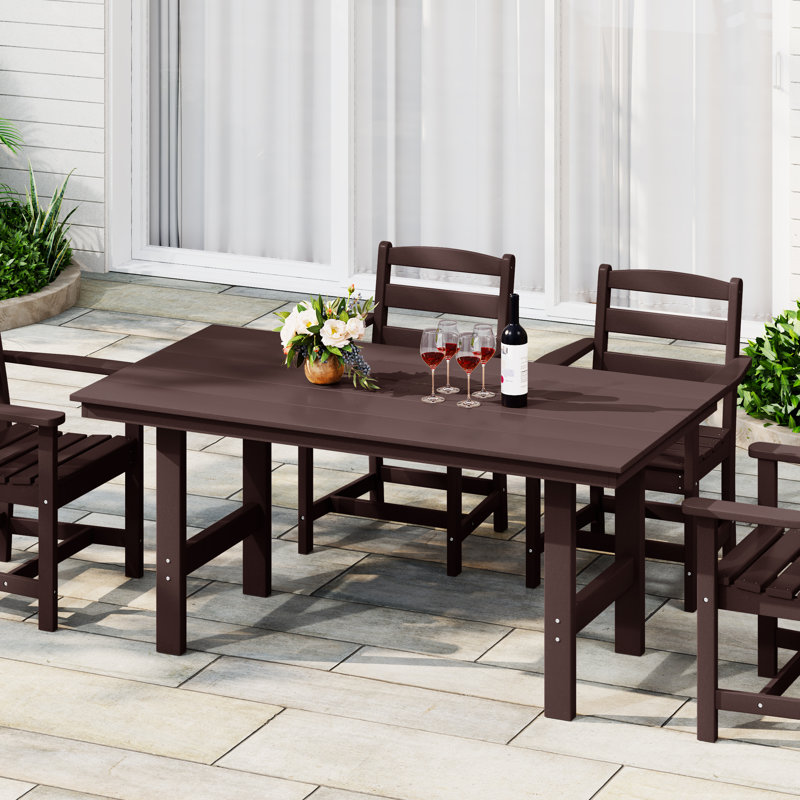 Table de salle à manger 34x66, Marron foncé