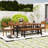7Pcs Outdoor Dining Set for 8 with Patio Table, 5 Ergonomic Chairs, Removable Cushions and Bench