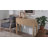 Bali & Pari Noah Grasscloth 2-Drawer Console Table - Woven Texture Entryway Table With Gold Ring Pulls, Narrow Hallway Or Living Room Accent Table, Light Brown-875442562