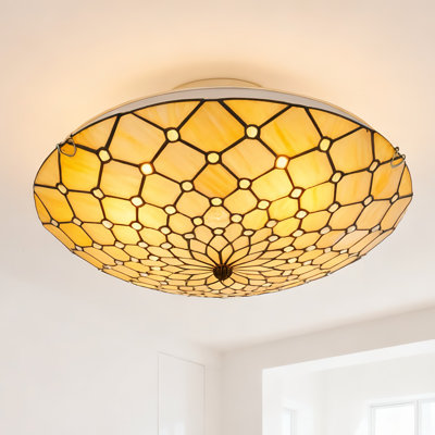 Plafonnier à chaîne de perles (style Tiffany)