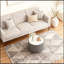Table de bout cylindrique en cuir clair pour une vie moderne et un décor élégant-673327616