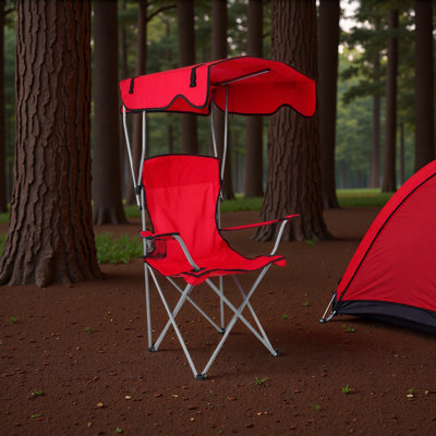 Chaise de plage pliable avec auvent de protection contre le soleil