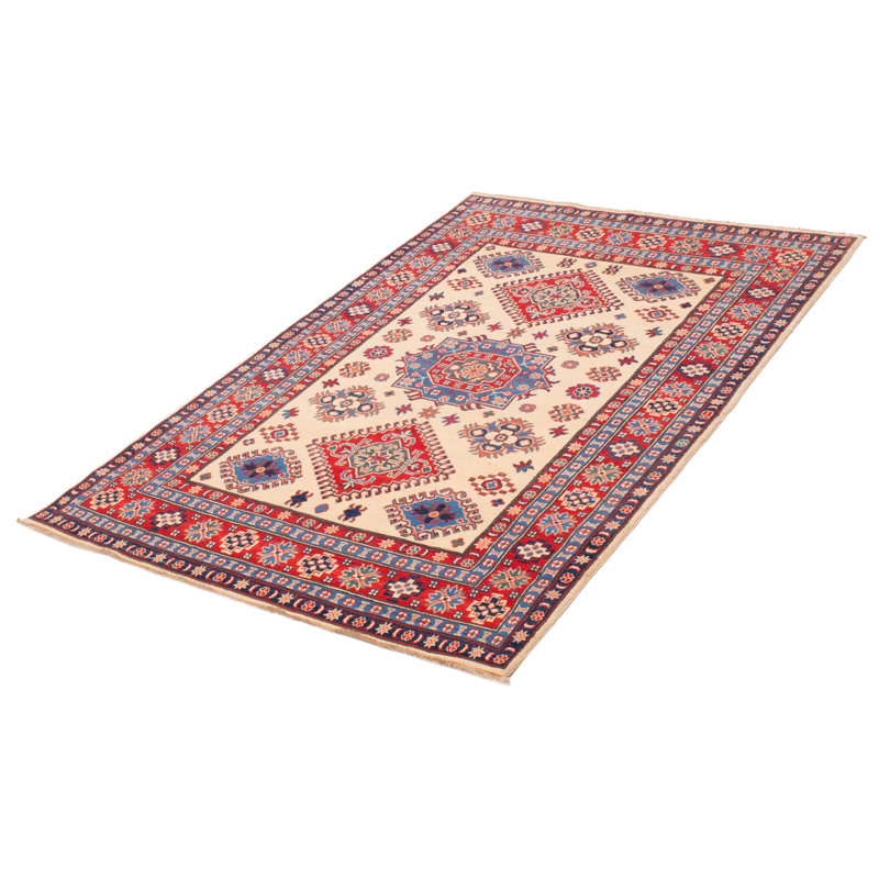 Tapis unique en laine noué à la main 5 pi 1 po x 7 pi 5 po nouvel âge Jana
