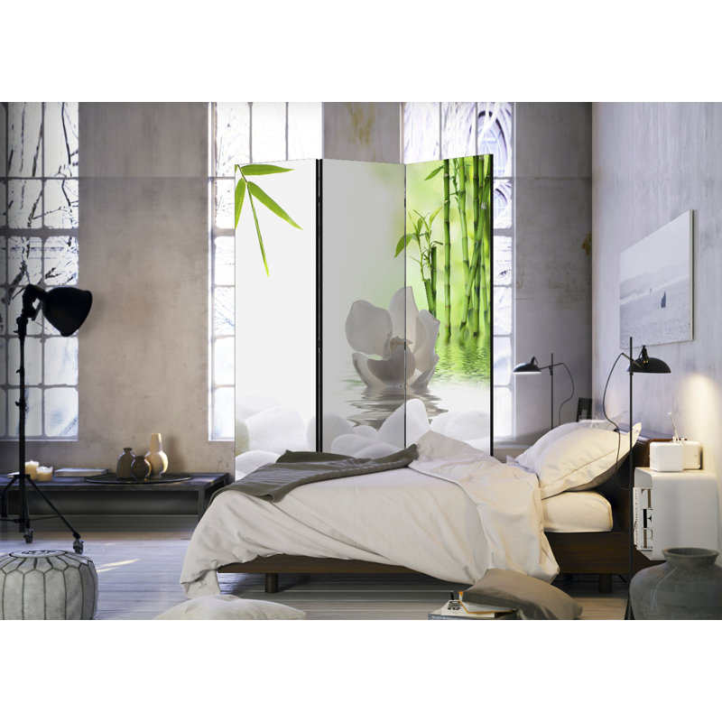 135 cm W x 172 cm H 3 - Panel Solid Wood Folding Room Divider
