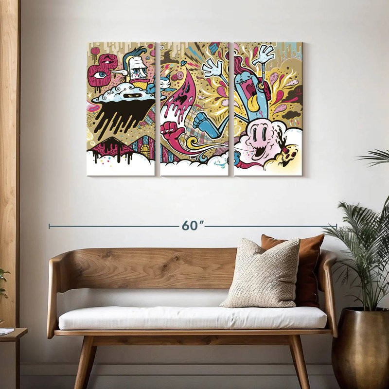 Ashelle Abstract Cartoon, 28" H x 45" W