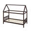 Lit simple avec tête et pied de lit, lit simple en bois d'hévéa avec cadre de maison-2054771110