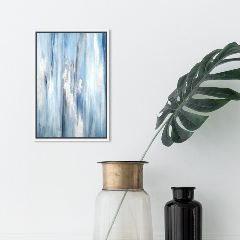 «Abstract Waterfall», reproduction d'art, H 15 po x l 10 po x P 1,5 po, Cadre blanc