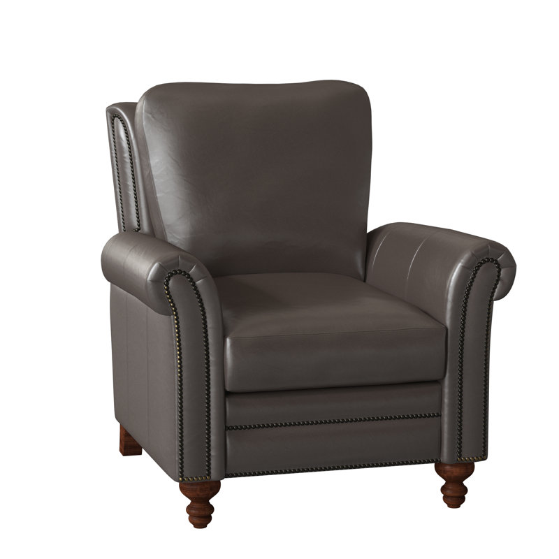 Richardson Recliner, Aline Fumo Genuine Leather, New Classiques, French Natural