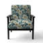 Fauteuil d'appoint rembourré Blue Coastal Blossoms