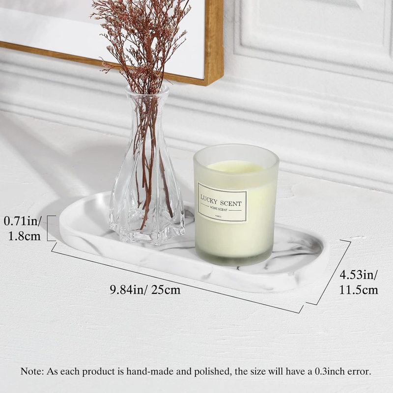 Tray, Marble White