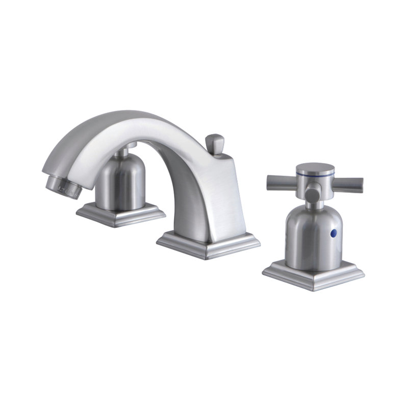 Robinet de salle de bain espacé Kingston, Nickel satiné