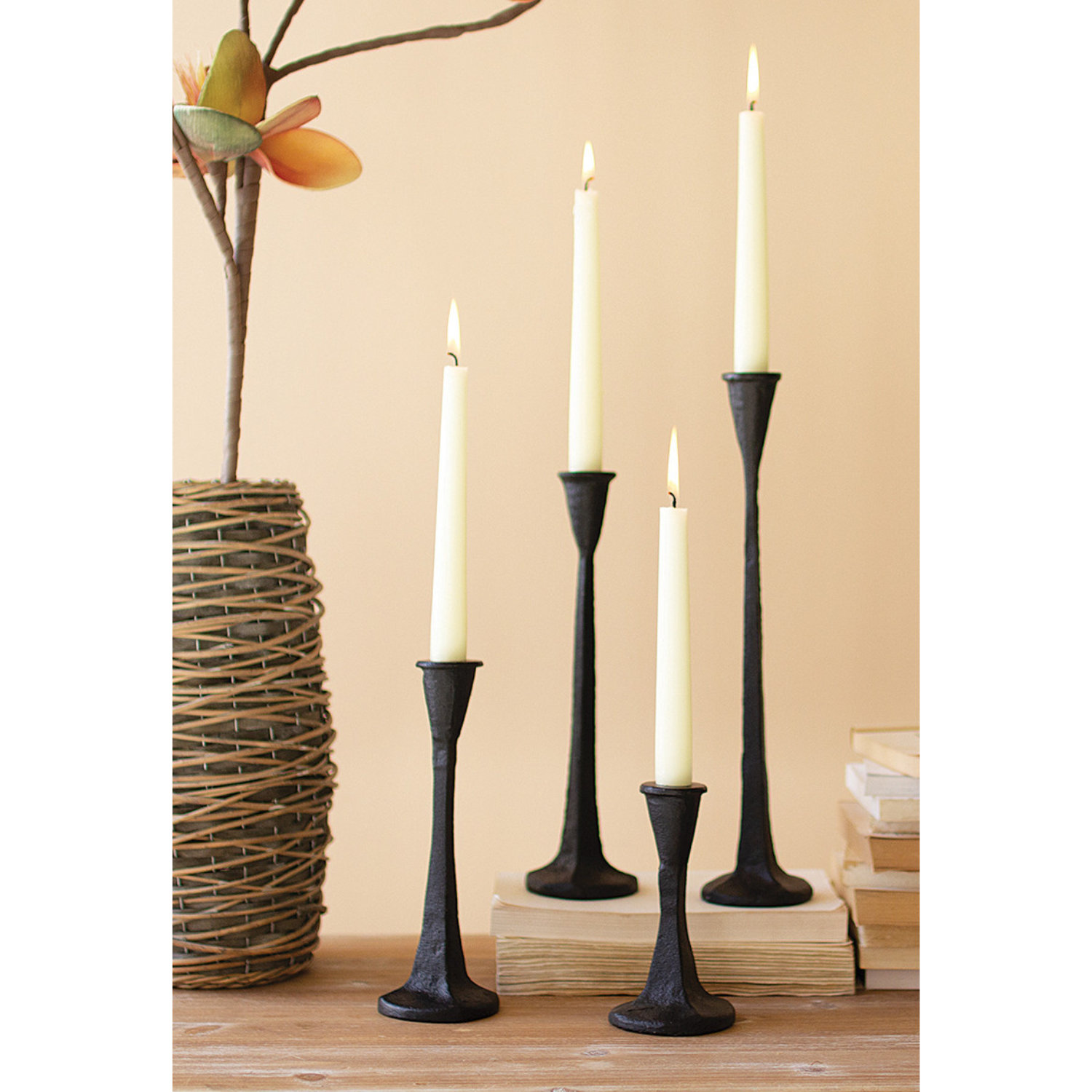 Adalai 4 Piece Iron Tabletop Candlestick Set