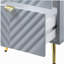 Table de chevet 2 tiroirs gris brillant-778262047