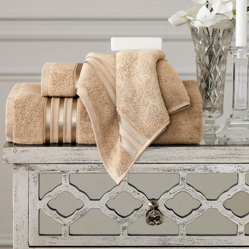 Carwell 100% Cotton Hand Towel, Beige