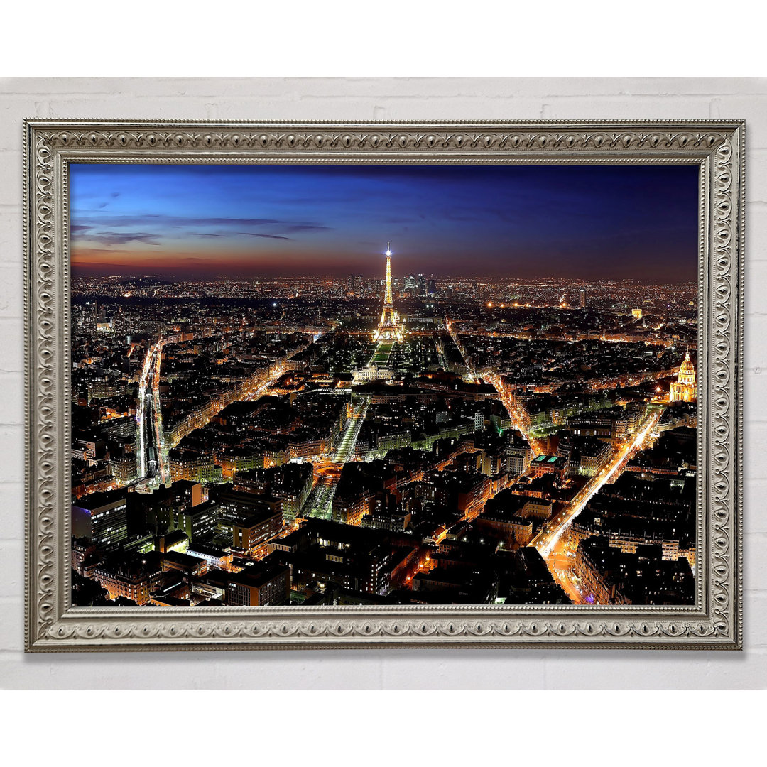 Paris Panoramablick - Einzelner Bilderrahmen Kunstdrucke