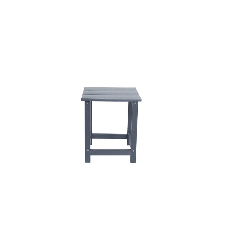 Table de bout extérieure Adirondack, table d'appoint de patio, tables de bout en PEHD pour pelouse de jardin, Gris