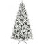 Arbre de Noël à charnière floqué avec lumières DEL, boule G45, fil mémoire et support en métal stable-1596203124