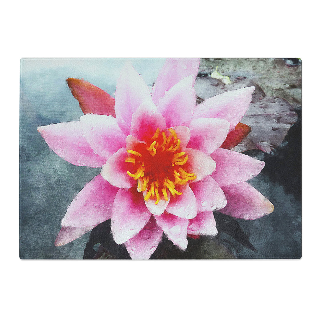 Water Lily Flower Vol.4 Painting Chopping Board