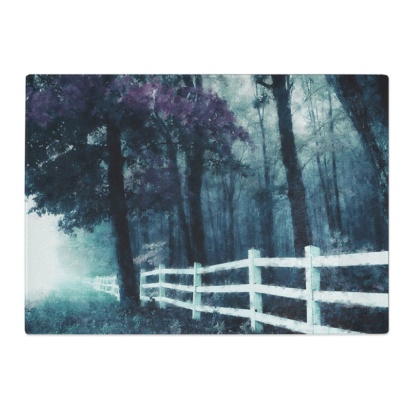 The Forest Edge Painting Chopping Board, 28.5cm W x 39cm L