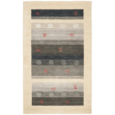 Labbe Hand Loomed Wool Striped Rug