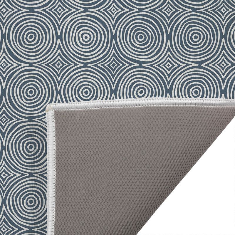 Paillasson Rolling Circles, Bleu, L 21 po x L 34 po