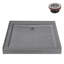 Base de douche en alcôve en acrylique gris mat 36 po x 36 po avec drain central Streamline-118934365