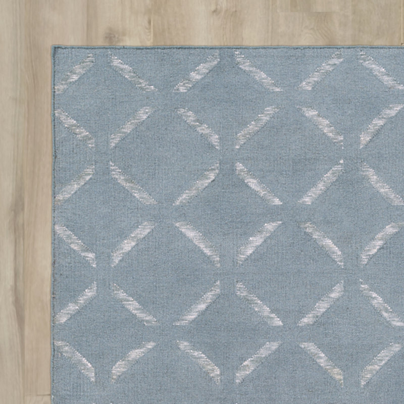 Tapis gris / ivoire en laine tissé à la main Chesterton, Rectangle 2 pi x 3 pi