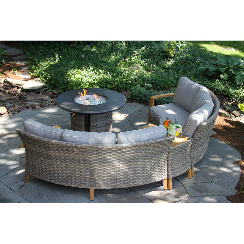 Chauncie 6 - Person Patio Conversation Sets with Cushions
