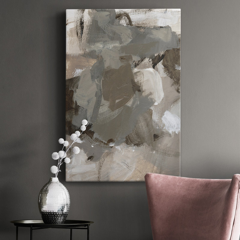 Café I - peinture sur toile tendue, H 36 po x l 24 po x P 1 po