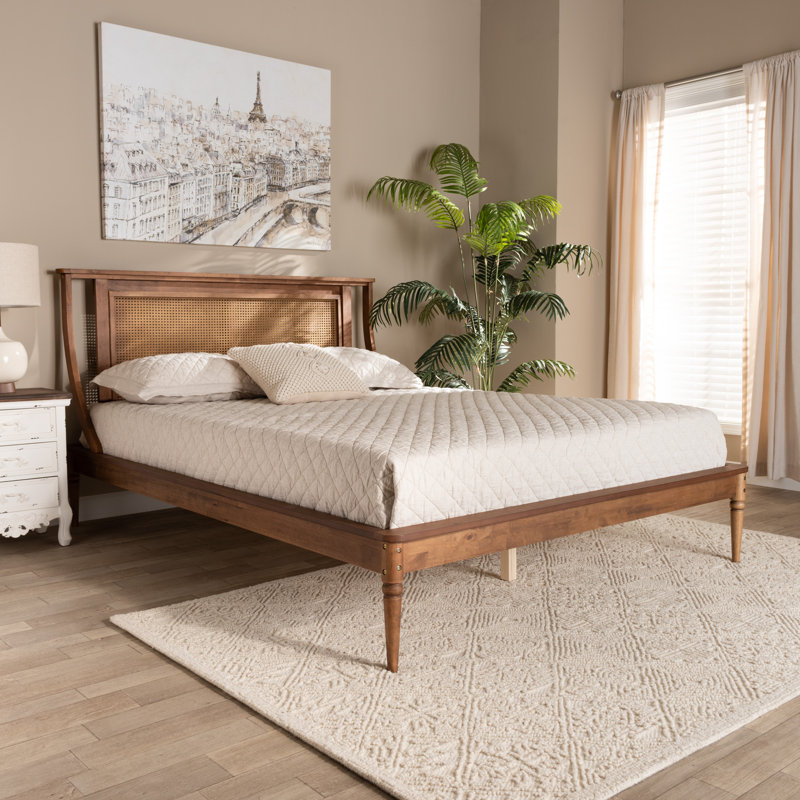 Dasai Solid Wood Slat Bed, King