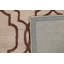 Tapis beige / brun en laine touffeté à la main à motif géométrique-1064267962