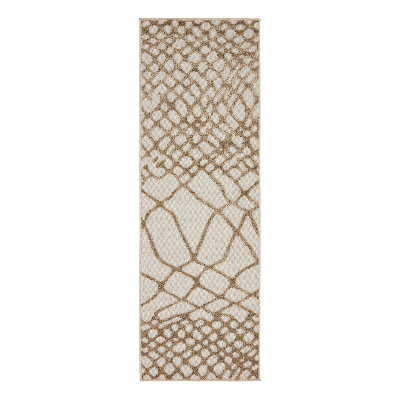 Kie Abstract Indoor / Outdoor Rug, Runner 2' x 6'1"