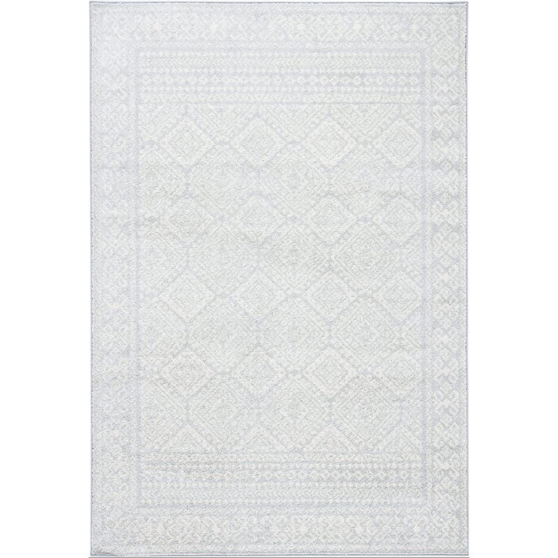 Tapis gris clair / ivoire Lorenco, Rectangulaire 3 pi x 5 pi