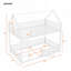 Lit mezzanine avec tablettes, escalier et garde-robe, parfait pour un usage peu encombrant et multifonctionnel dans les chambres ou les dortoirs-215958741