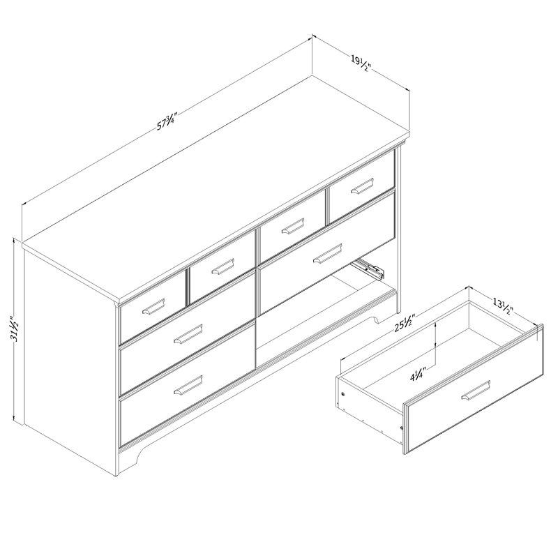 Versa 6-Drawer Dresser