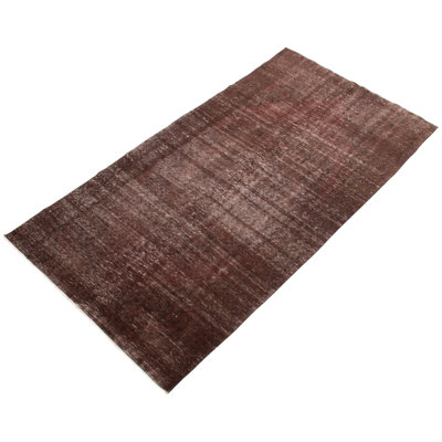 Paylee One-of-a-Kind 4'11" X 8'10" 1990s Wool Area Rug in Dark Brown