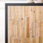 Armoire à 4 portes en bois naturel avec motif géométrique texturé - Ajoute du caractère au buffet de la décoration intérieure, espace de rangement spacieux