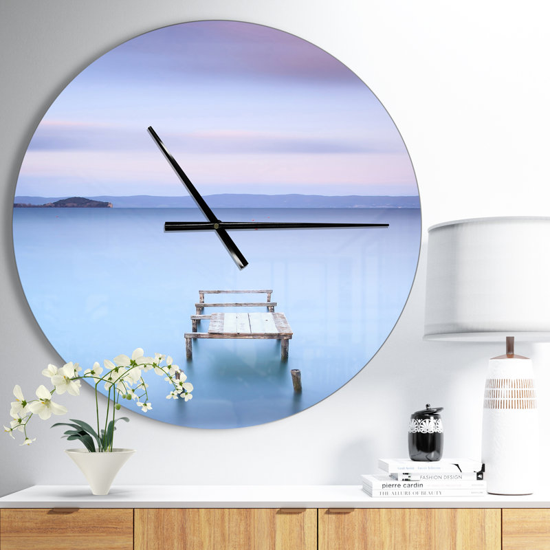 Bright Bright Sky - horloge murale moderne, Moyen