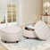 25'' Oversized Upholstered Round Storage Ottoman with Reversible Tray Lid