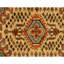Hand Knotted Wool Area Rug in Blue And Ivory
