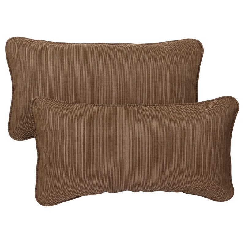 Alarise Striped Outdoor Reversible, Sand, 13" H x 20" W, Solid Color