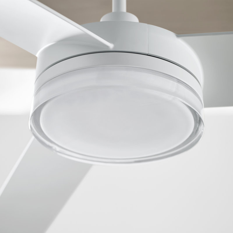 56'' Cirque LED Standard Ceiling Fan with Remote Control and Light Kit Included, Matte White