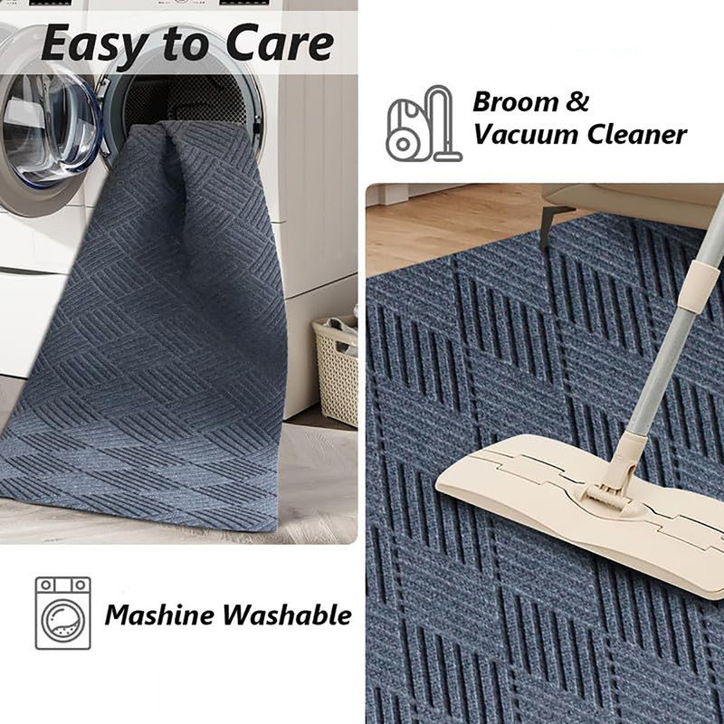 Custom Size Gray Indoor Non-Slip Runner Rug for Kitchen Hallway, Runner 4' x 25'