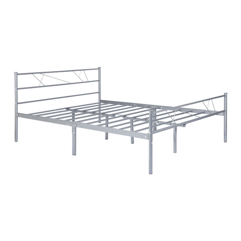 Alanis Metal Bed, Silver, 150 x 200 cm