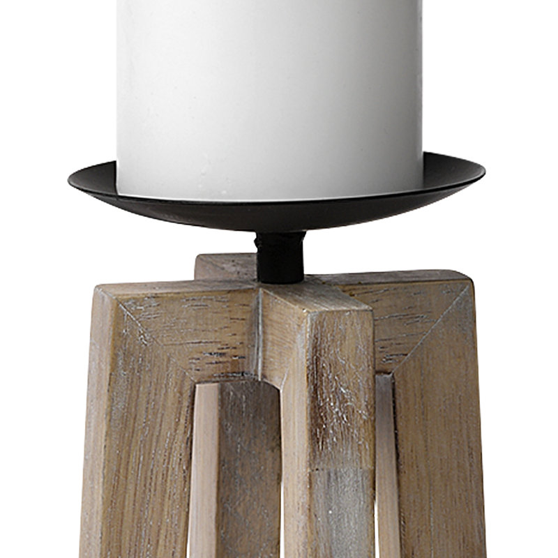 Astra Tabletop Candlestick, 12.5" H x 5" W x 5" D