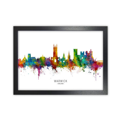 Warwick England Skyline by Michael Tompsett - Print
